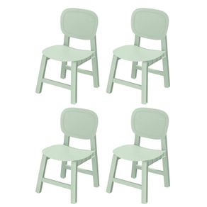 1 Kit 4 Cadeiras Empilhavel Infantil Pipa Rivatti 38,5 cm -Larg- Estrutura Polipropileno -PP- Menta